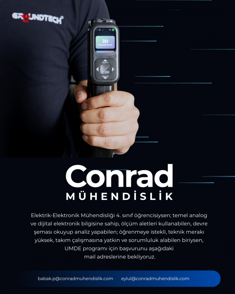 Conrad Mühendislik Arge&Tasar;ım Merkezi UMDE Stajyer alımı hk.