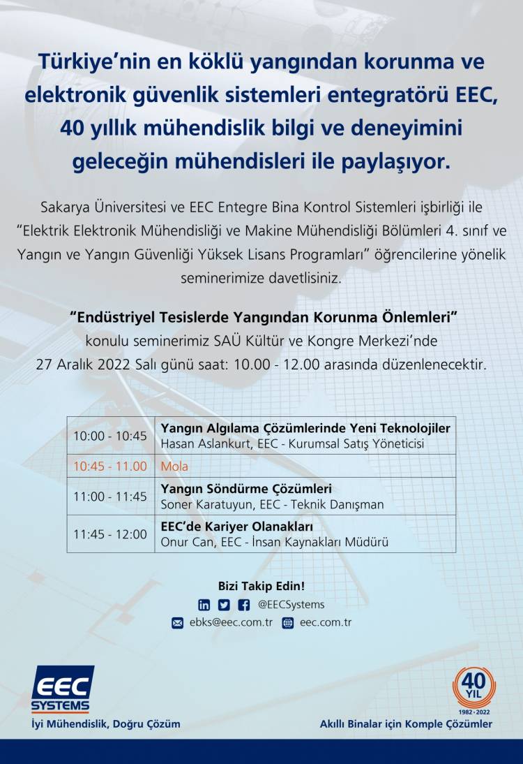 EEC Firması Yangın ve Akıllı Ev Semineri